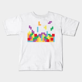 Bright tetris blocks. Kids T-Shirt